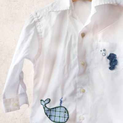 Camicia upcycled "Under the sea"